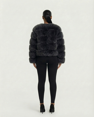 Chaqueta de piel sintética tipo burbuja BEATRICE