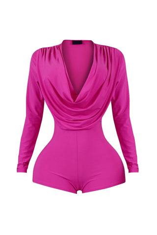 CANDY Long Sleeve Cowl Neck Playsuit