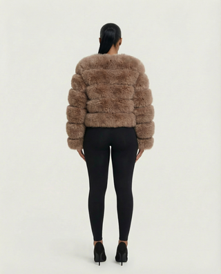 Chaqueta de piel sintética tipo burbuja BEATRICE