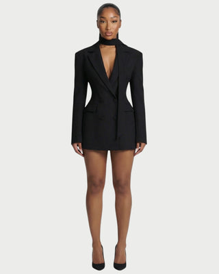 KESSIA Double Breasted Blazer Mini Dress