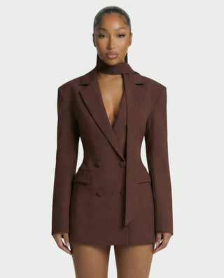 Blazer con corsé de encaje ceñido ENNA