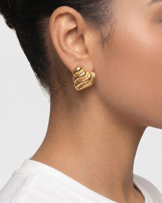 Ruffle Heart Earrings
