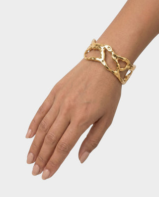 Sculpted Gold Cuff Bracelet