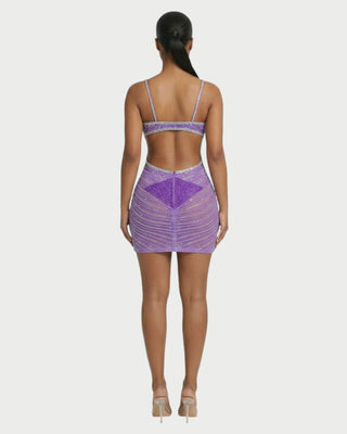 BRELLIE Crystal Cut-out Bodycon Mini Dress