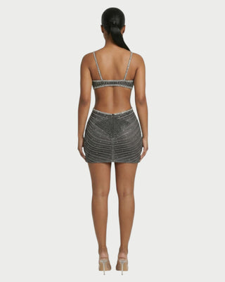 BRELLIE Crystal Cut-out Bodycon Mini Dress