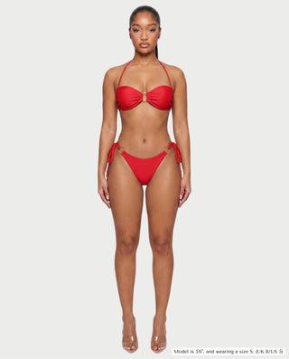 MAELYS Ring Front Halter Bikini Set