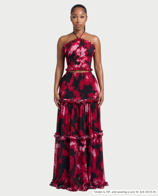 Vestido mini de malla con aberturas y detalle de cadena de JUVIA