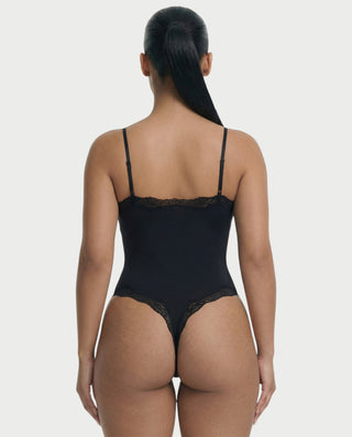 AMELYA Lace-Trim Shapewear Bodysuit
