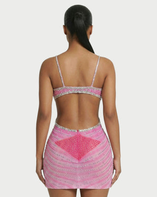 BRELLIE Crystal Cut-out Bodycon Mini Dress
