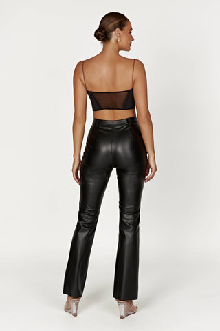 Straight Leg Faux Leather Pants - Style Seduction