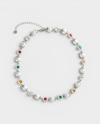 Collar de perlas y piedras preciosas ERIKA