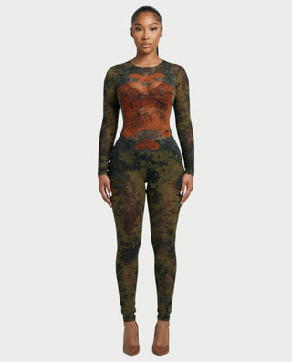 KALEYA Abstract Print Jumpsuit