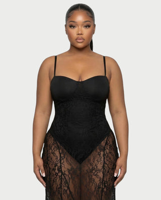 ZENRA Sheer Lace Maxi Dress