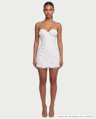 LOISE Floral Sequin Strapless Mini Dress