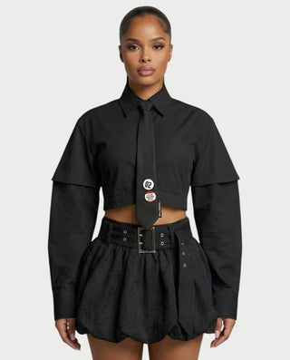 Chaqueta de piel sintética con textura de cocodrilo BEXLEY