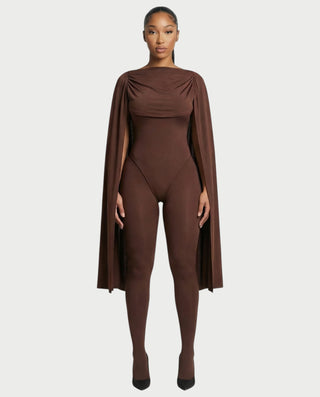 RELANI Draped Illusion Jumpsuit