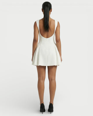 open lace back dress Active Open Back Pleated Dress - Black
