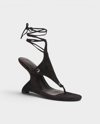 FELICE Lace-Up High-Heeled Wedge Sandals