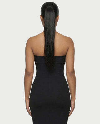 Vestido midi con flecos y escote pronunciado de LIRRA