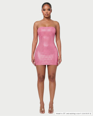 KELSEY Rhinestone Strapless Mini Dress