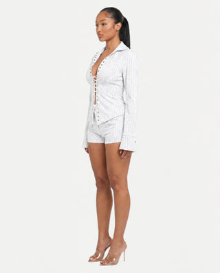 Chaqueta de piel sintética con textura de cocodrilo BEXLEY