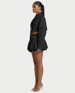 Chaqueta de piel sintética con textura de cocodrilo BEXLEY