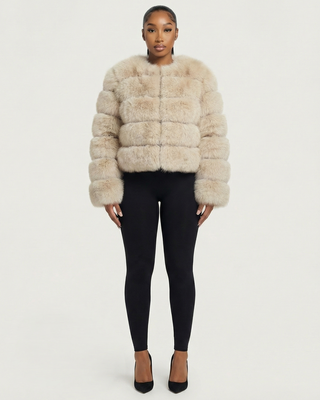 Chaqueta de piel sintética tipo burbuja BEATRICE