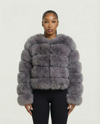 Chaqueta de piel sintética tipo burbuja BEATRICE