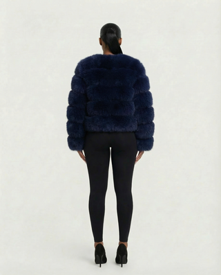 Chaqueta de piel sintética tipo burbuja BEATRICE