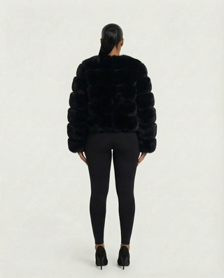 Chaqueta de piel sintética tipo burbuja BEATRICE