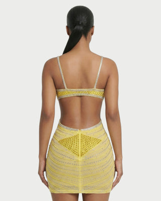 BRELLIE Crystal Cut-out Bodycon Mini Dress