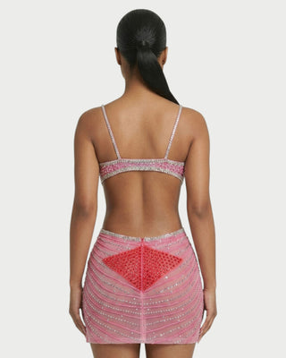 BRELLIE Crystal Cut-out Bodycon Mini Dress