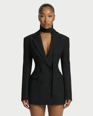 KESSIA Double Breasted Blazer Mini Dress