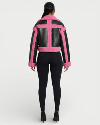 Chaqueta de piel sintética con textura de cocodrilo BEXLEY