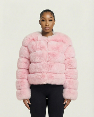 Chaqueta de piel sintética tipo burbuja BEATRICE