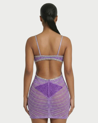 BRELLIE Crystal Cut-out Bodycon Mini Dress