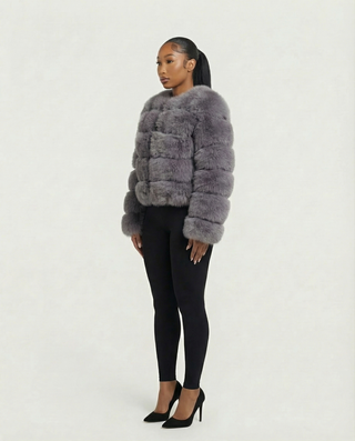 Chaqueta de piel sintética tipo burbuja BEATRICE