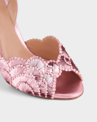 CLAUDINE Sequin-Embellished Slingback Stiletto Heels