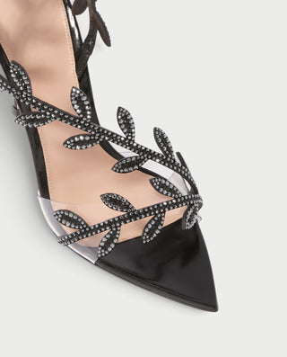CARISSA Rhinestone Leaf Stiletto Heels