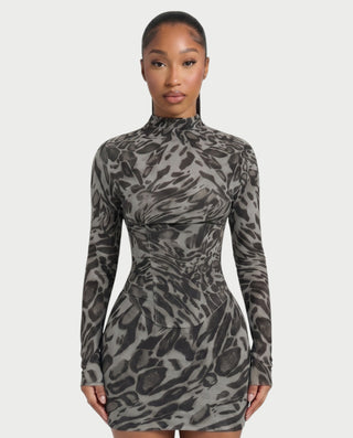 CLARIBEL Lace-Up Back Corset Mini Dress Set