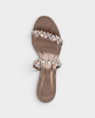 MARCY Floral Crystal Strappy Stiletto Heels