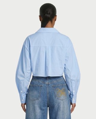 ORLY Cropped Twist Detail Shirt