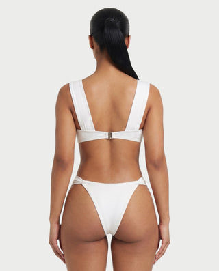 KAVINA Underwire Bikini & Long Sleeve Mesh Cover-Up Three-Piece Set
