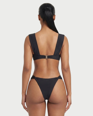 KAVINA Underwire Bikini & Long Sleeve Mesh Cover-Up Three-Piece Set