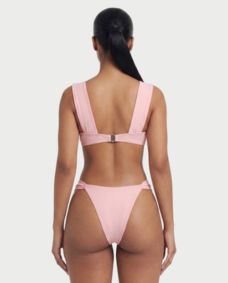 KAVINA Underwire Bikini & Long Sleeve Mesh Cover-Up Three-Piece Set