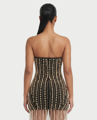 PEARL Embellished Mini Dress
