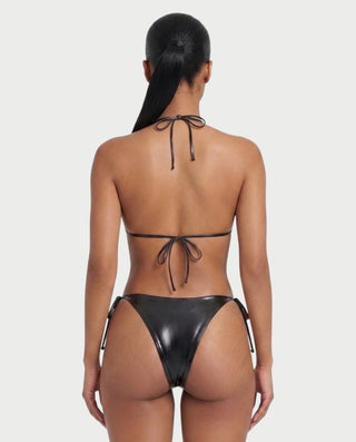 DALIYA Shiny Metallic Triangle Bikini Set