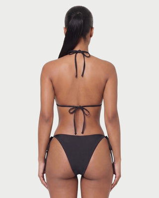 LUCENZA Iridescent Shell Button Triangle Bikini Set
