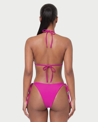 LUCENZA Iridescent Shell Button Triangle Bikini Set