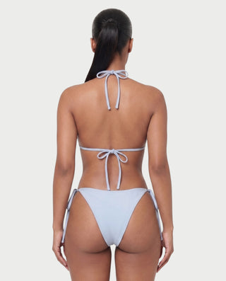 LUCENZA Iridescent Shell Button Triangle Bikini Set